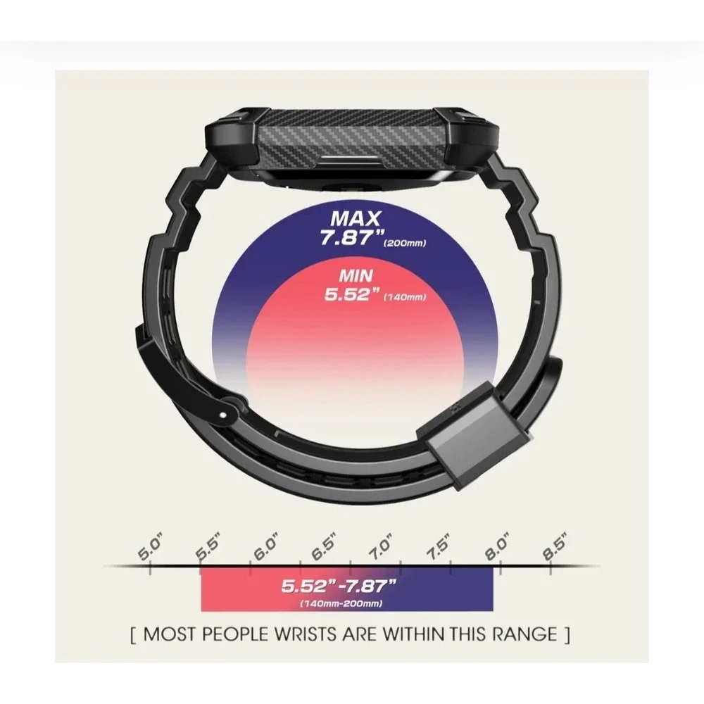 SUPCASE Unicorn Beetle Pro Watch Band for Fitbit Versa 4 Versa 3 Sense 2/1 Black